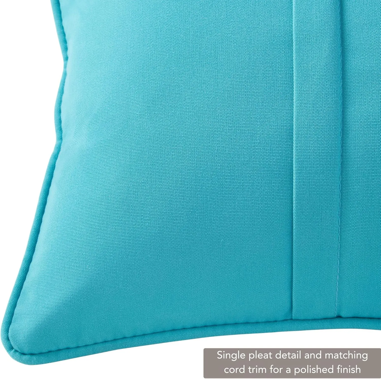 Greendale Home Fashions Sunbrella 21" x 14" Rectangle Outdoor Throw Pillow with Removable Cover (Set of 2), Canvas Aruba 2 Count