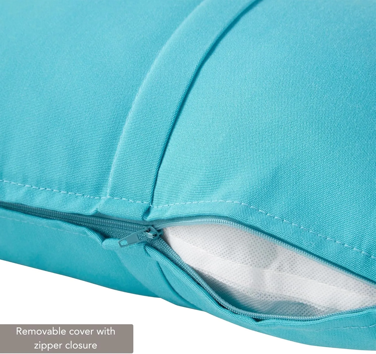 Greendale Home Fashions Sunbrella 21" x 14" Rectangle Outdoor Throw Pillow with Removable Cover (Set of 2), Canvas Aruba 2 Count
