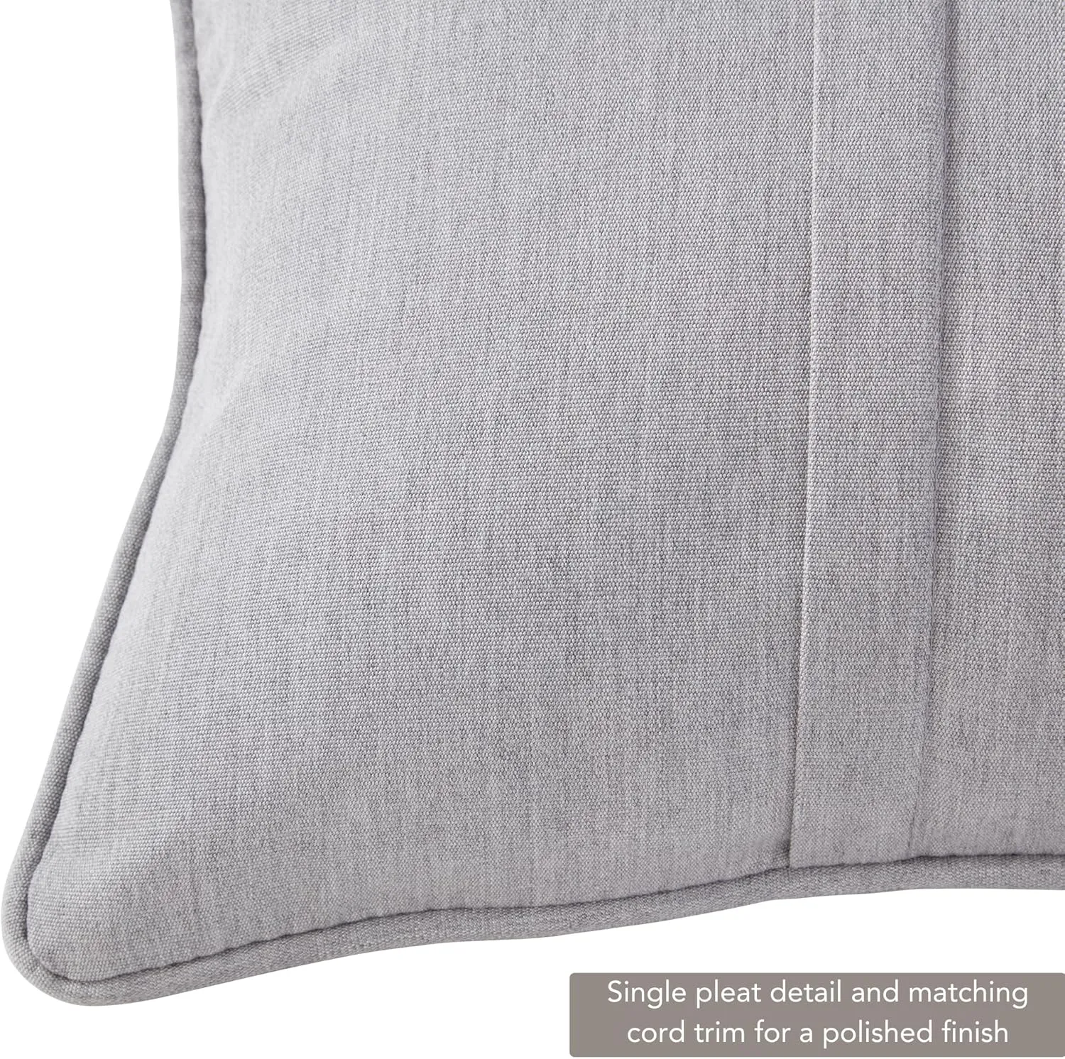 Greendale Home Fashions Sunbrella 21" x 14" Rectangle Outdoor Throw Pillow with Removable Cover (Set of 2), Canvas Granite 2 Count