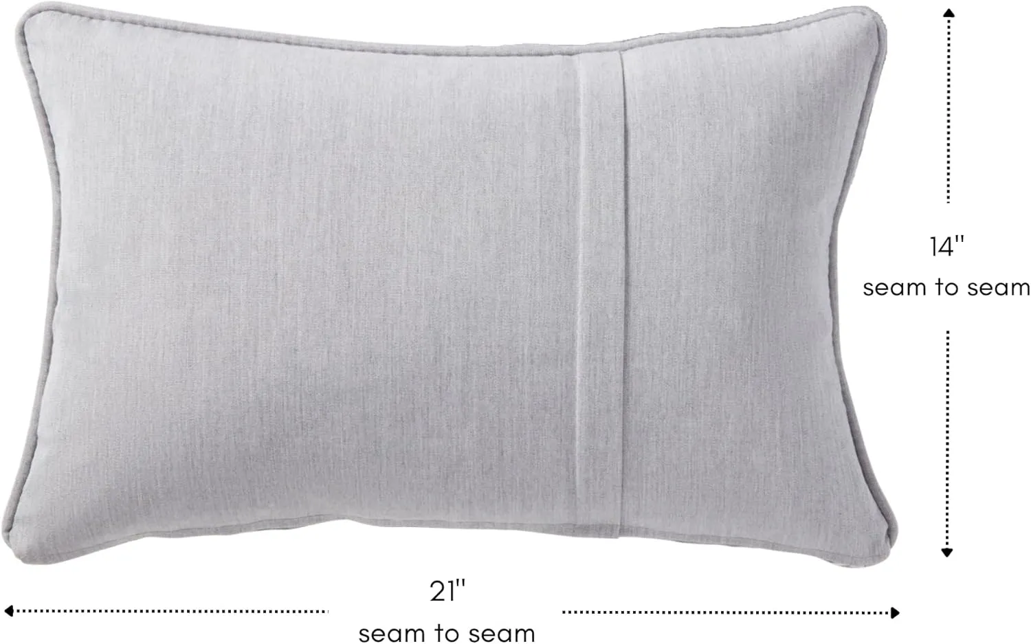 Greendale Home Fashions Sunbrella 21" x 14" Rectangle Outdoor Throw Pillow with Removable Cover (Set of 2), Canvas Granite 2 Count