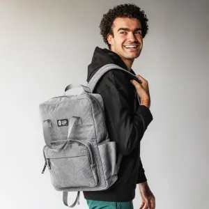 Grey Corduroy Backpack