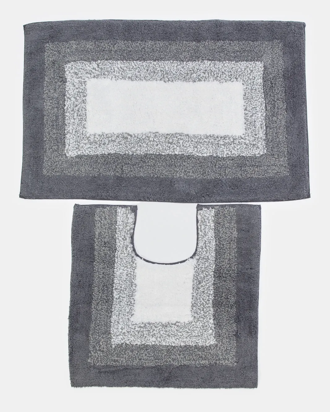 Grey Ombre Bathmat Set (2 Piece)