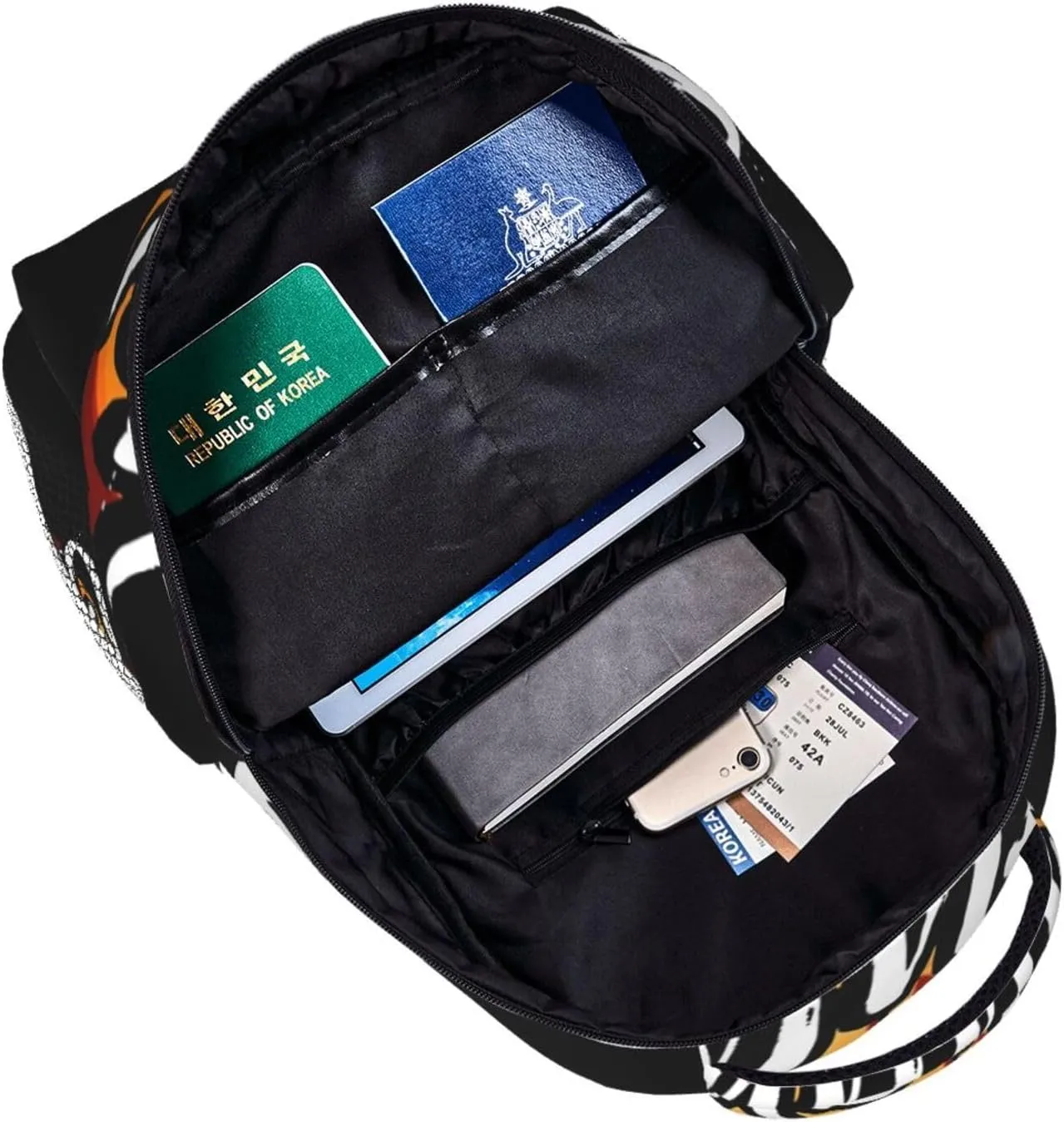 Guam Island Flag Palm Tree Laptop Backpacks Double Shoulder Laptop Pack Bag Daypack Back Pack Bags Rucksack Computer Bag with Side Pockets Front Zipper Pockets For Commutes Travel