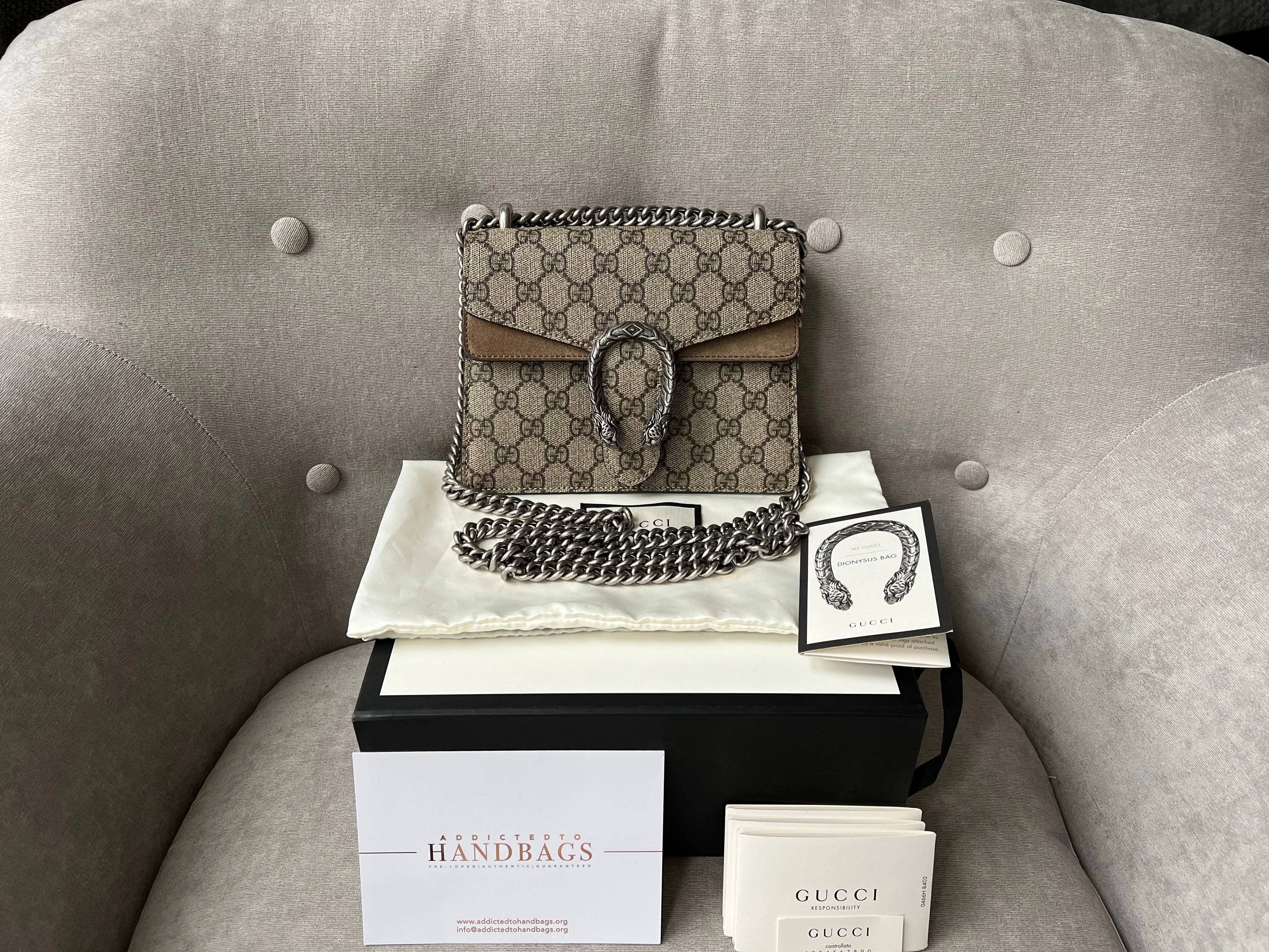 Gucci Dionysus GG Supreme Mini Shoulder Bag (RRP £1,750)