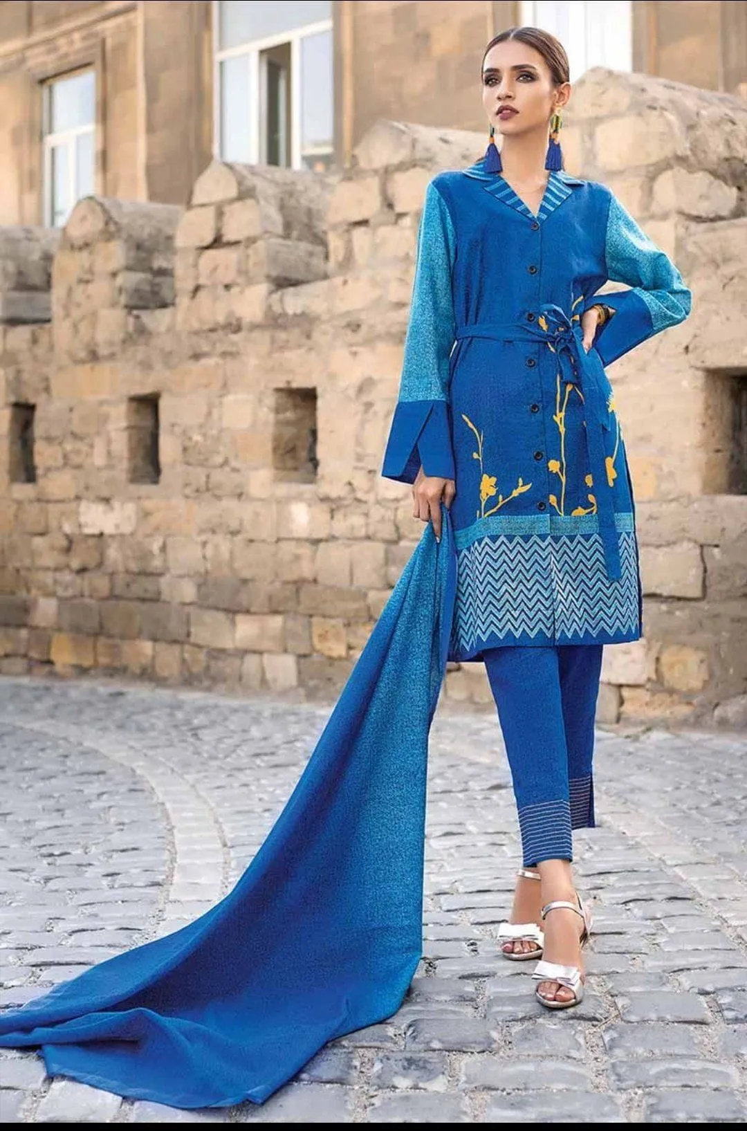 Gul Ahmed Winter Collection/K Series/3Pc/Khaddar/K 45 A