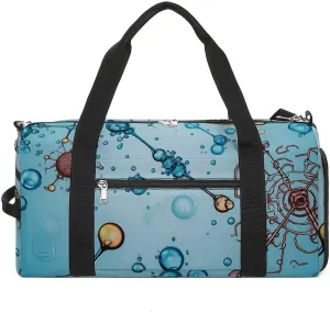 Gym Bag Abstraction Biology Chemistry Printed Duffle Bag Yoga Bag Small Printed Gym Bag for Gym Travel Swimming