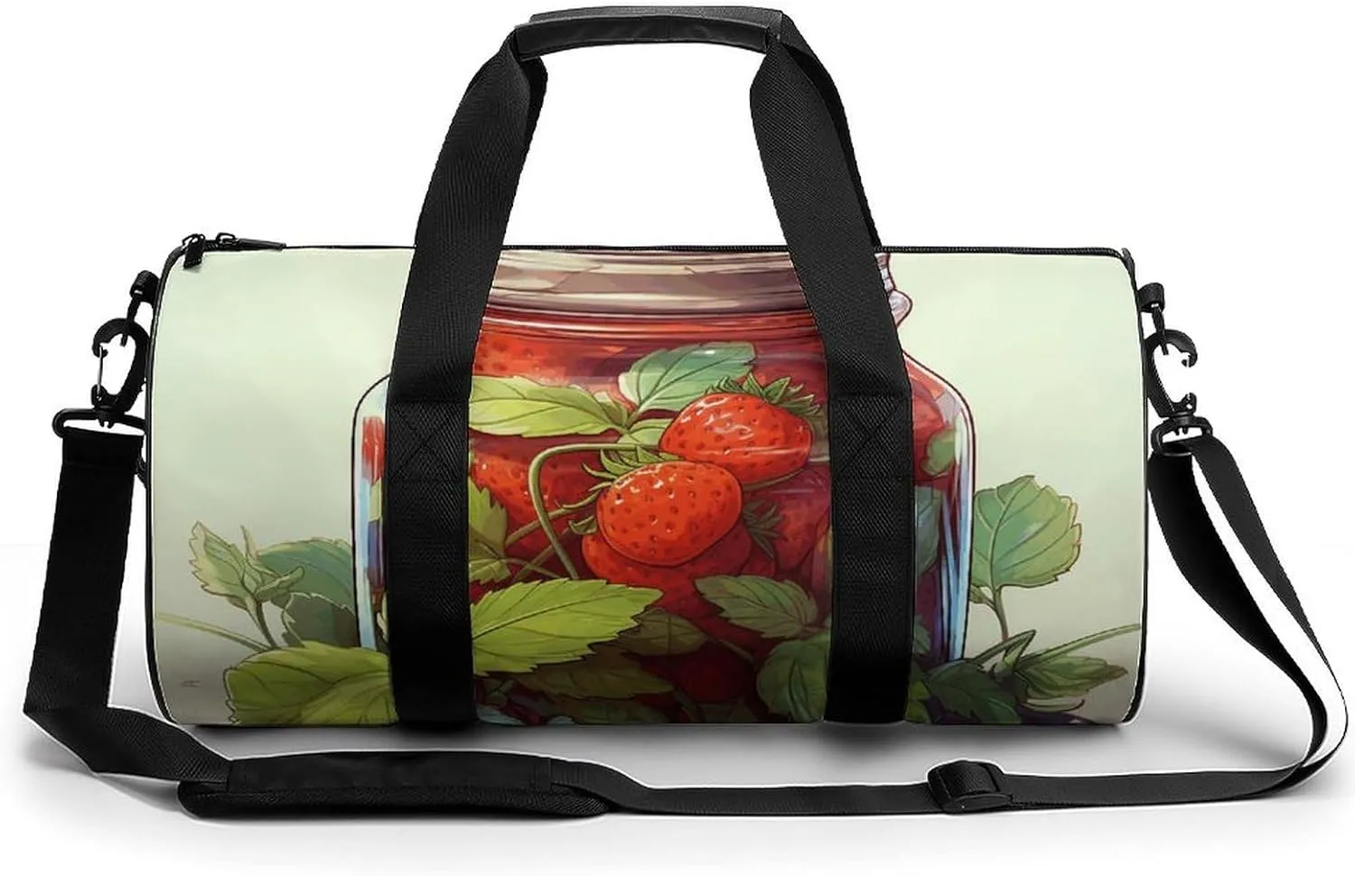 Gym Bag for Men Women,Jar of Jam Printed Workout Bags,Small Travel Duffle Bags for Traveling Overnight Weekender Bag Personal Item Travel Bag Large Sport Bag