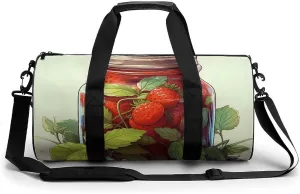 Gym Bag for Men Women,Jar of Jam Printed Workout Bags,Small Travel Duffle Bags for Traveling Overnight Weekender Bag Personal Item Travel Bag Large Sport Bag