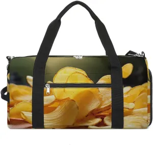 Gym Bag Potato Chips Printed Duffle Bag Yoga Bag Backpack Duffel Bag Small Gym Bag for Men And Women