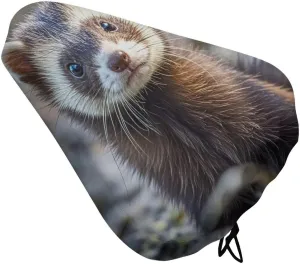 Hairy Ferret Bike Seat Cover Water-Repellent Exercise Bike Seat Cushion Bicycle Saddle Cover with Drawstring Rain Snow Dust Covers for City Mountain Road Biking
