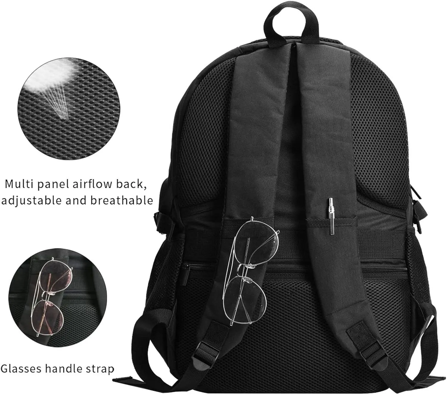 Haiti Strong Graffiti Flag Travel Backpacks Casual Backpack Large Capacity Laptop Rucksack Luggage Daypacks with USB Charging Port Multi-Pockets Bags for Hiking