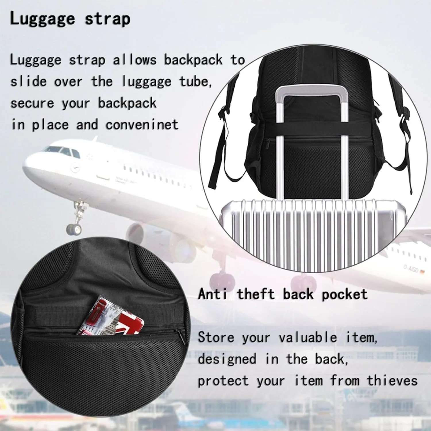 Haiti Strong Graffiti Flag Travel Backpacks Casual Backpack Large Capacity Laptop Rucksack Luggage Daypacks with USB Charging Port Multi-Pockets Bags for Hiking