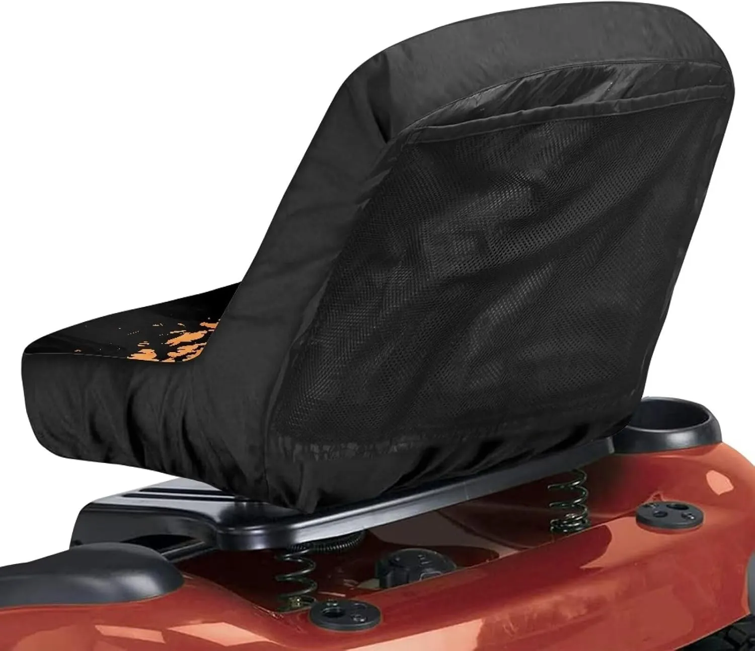 Halloween Bats Riding Excavator Seat Cover, Universal Lawn Tractor Seat Cover with Storage Bag, Persistent for Most Harvester Excavator Tractor for Women Men