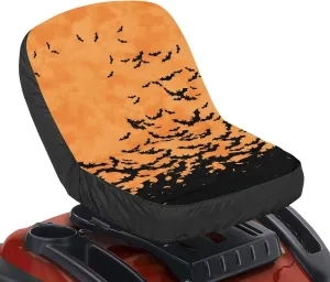 Halloween Bats Riding Excavator Seat Cover, Universal Lawn Tractor Seat Cover with Storage Bag, Persistent for Most Harvester Excavator Tractor for Women Men