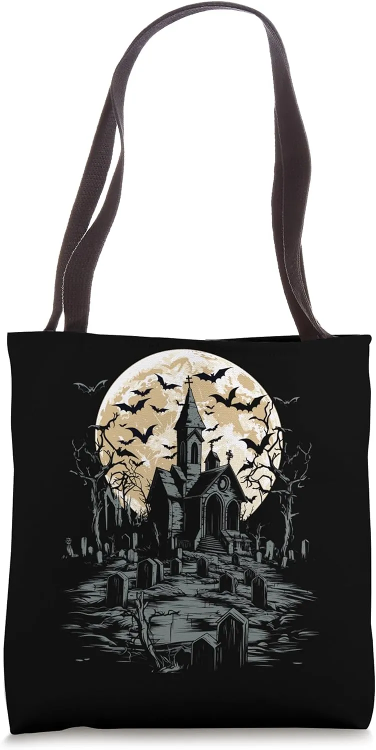 Halloween Spooky Haunted Mansion Tote Bag