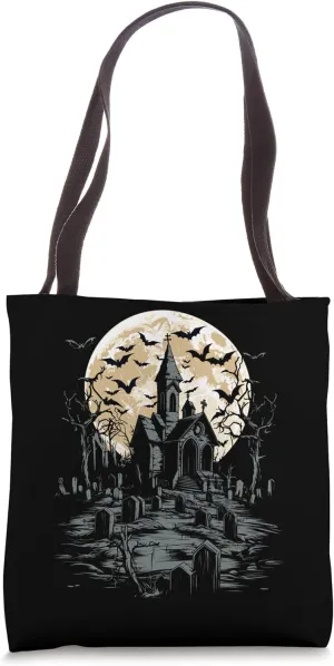 Halloween Spooky Haunted Mansion Tote Bag