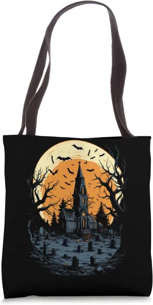 Haunted Mansion Spooky Halloween Tote Bag