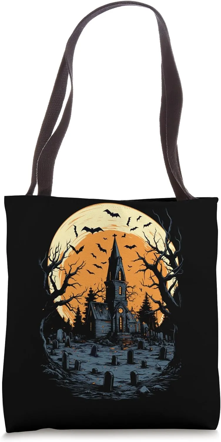 Haunted Mansion Spooky Halloween Tote Bag