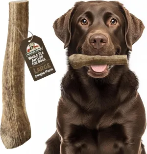 Heartland Elk Antlers for Dogs (Whole Elk, 7", Large, 1-Pack) – Grade A, Naturally Shed | Long-Lasting, Safe Chew for Aggressive Chewers & Puppies | Splinter-Free | USA Made | Veteran Owned