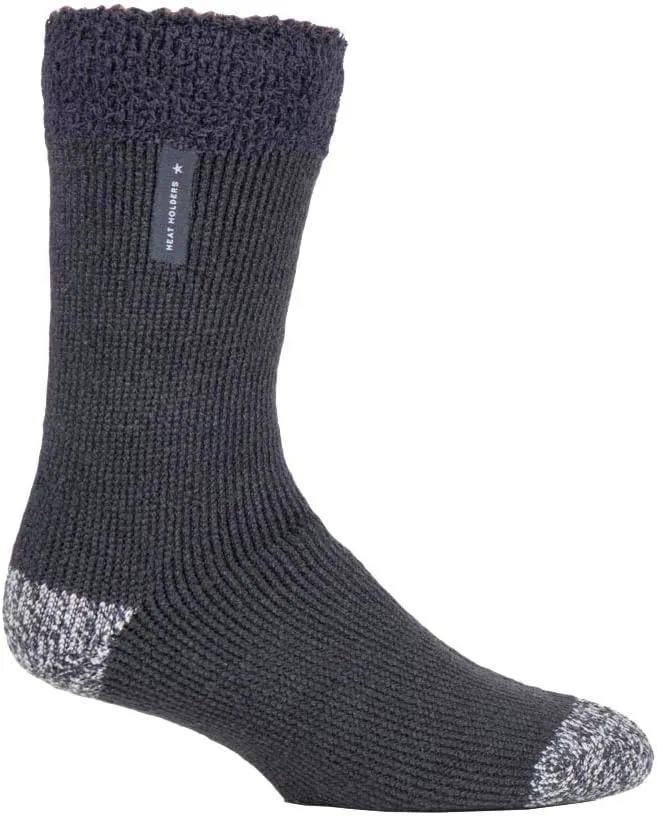 HEAT HOLDERS Mens Luxury Cozy Soft Fleece Lined Fluffy Bed Socks for Sleep