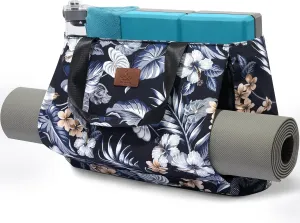 Heathyoga Multi-Functional Yoga Mat Carrier Gym Tote Bag - Large Mat Pocket, Women's Workout Bag