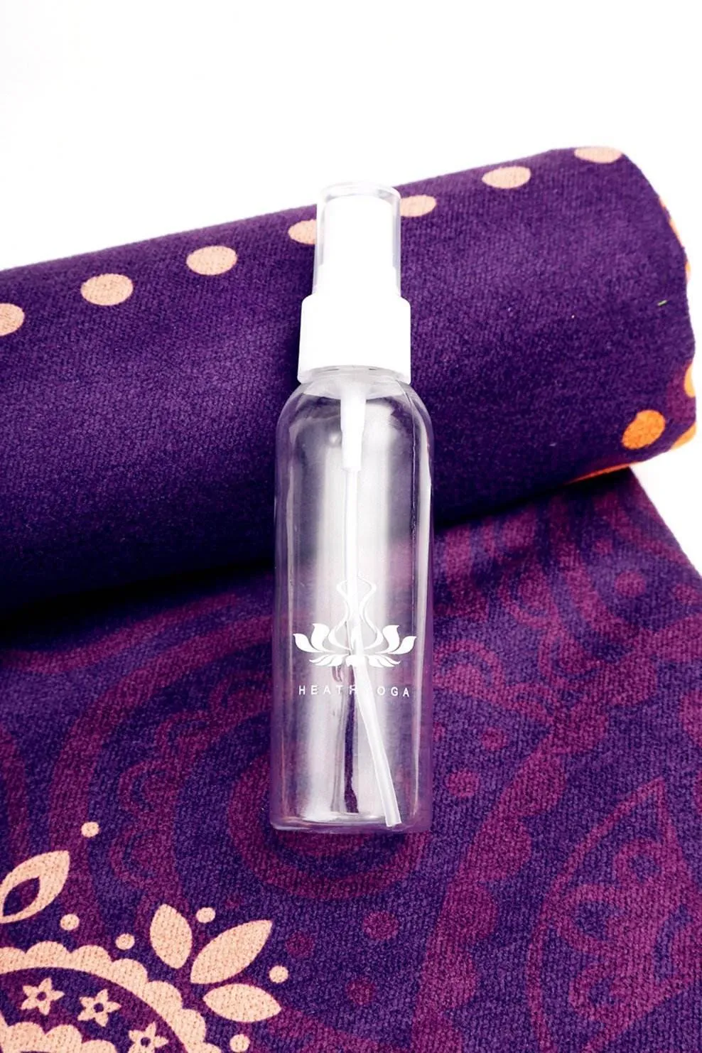 Heathyoga Non Slip Hot Yoga Towel, 100% Microfiber Non Slip Yoga Mat Towel for Hot Yoga, Pilates and Fitness, Exclusive Corner Pockets Design   Free Spray Bottle