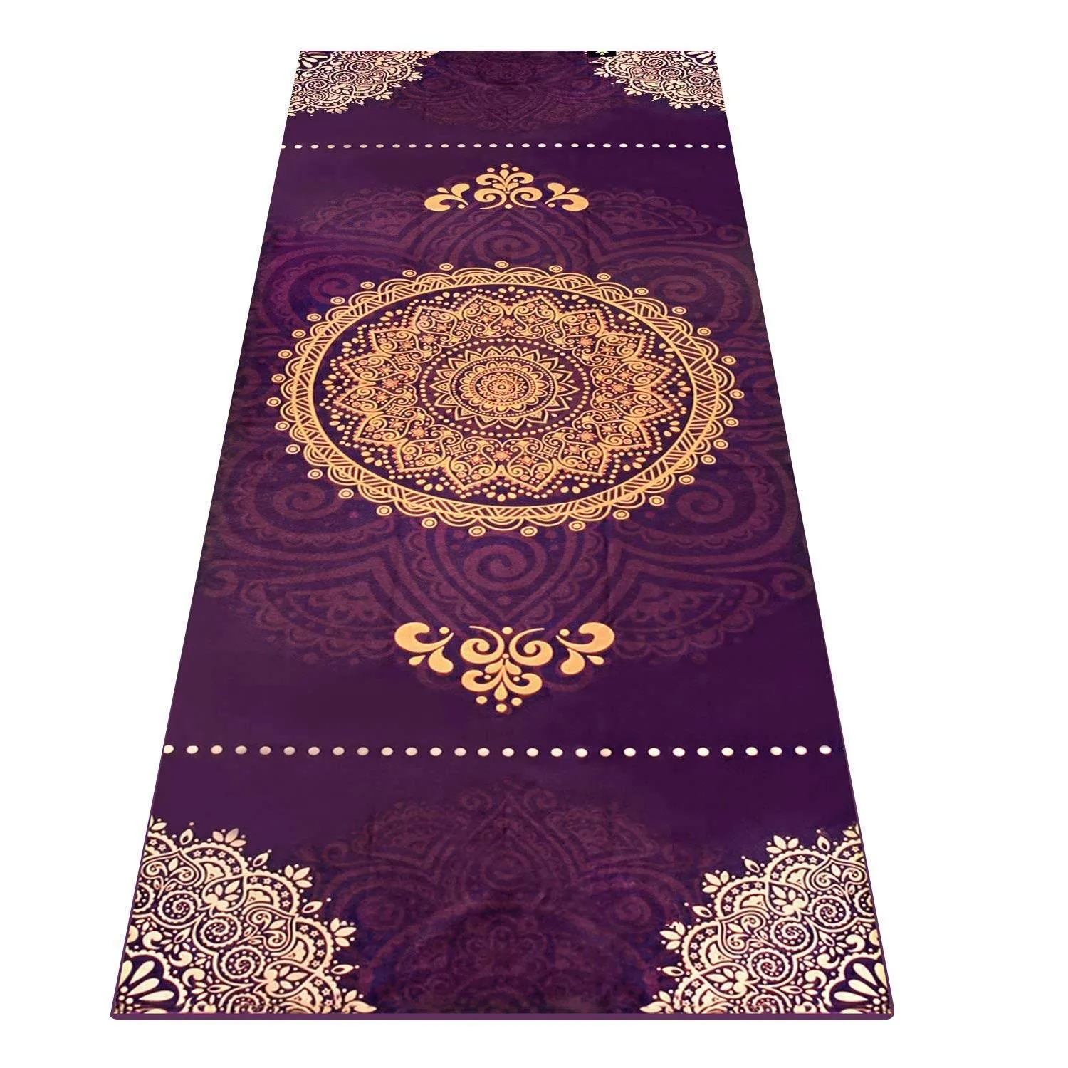 Heathyoga Non Slip Hot Yoga Towel, 100% Microfiber Non Slip Yoga Mat Towel for Hot Yoga, Pilates and Fitness, Exclusive Corner Pockets Design   Free Spray Bottle