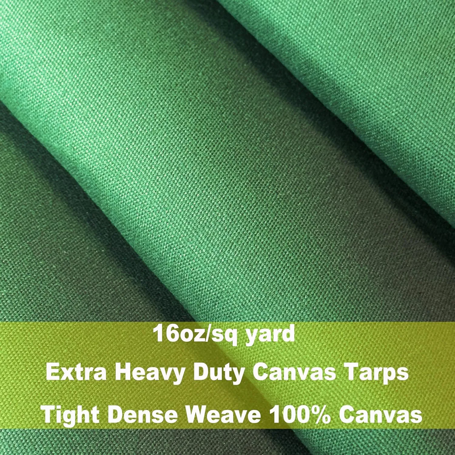 Heavy Duty Canvas Tarp 4x8 Feet 16oz Water-Resistant Canvas Tarp with Grommets，Tear Resistant, Durable, Multipurpose Protective Green Cover for Camping, Tent, Car