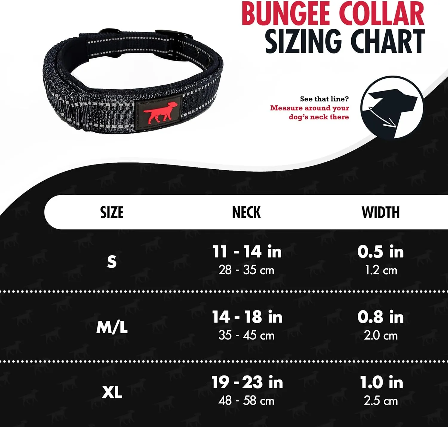 Heavy Duty Dog Collar with Handle | Ballistic Nylon Heavy Duty Collar | Padded Reflective Dog Collar with Adjustable Stainless Steel Hardware | Convenient Sizing for All Breeds X-Large (19-23" Neck)