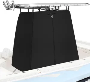 Heavy Duty Outdoor Boat Console Covers,900D Waterproof UV Resistant Anti-Fading T Top Center Console Boat Cover, Center Console Cover Boat for Boat Center Console,72"L x 47"W x 71"H (Black)