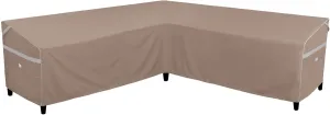 Heavy Duty Waterproof Patio Furniture Covers,Fade Resistant Outdoor Sofa Covers V-Shaped Sofa Cover 100" W (on Each Side) x 33" D x 31" H Brown