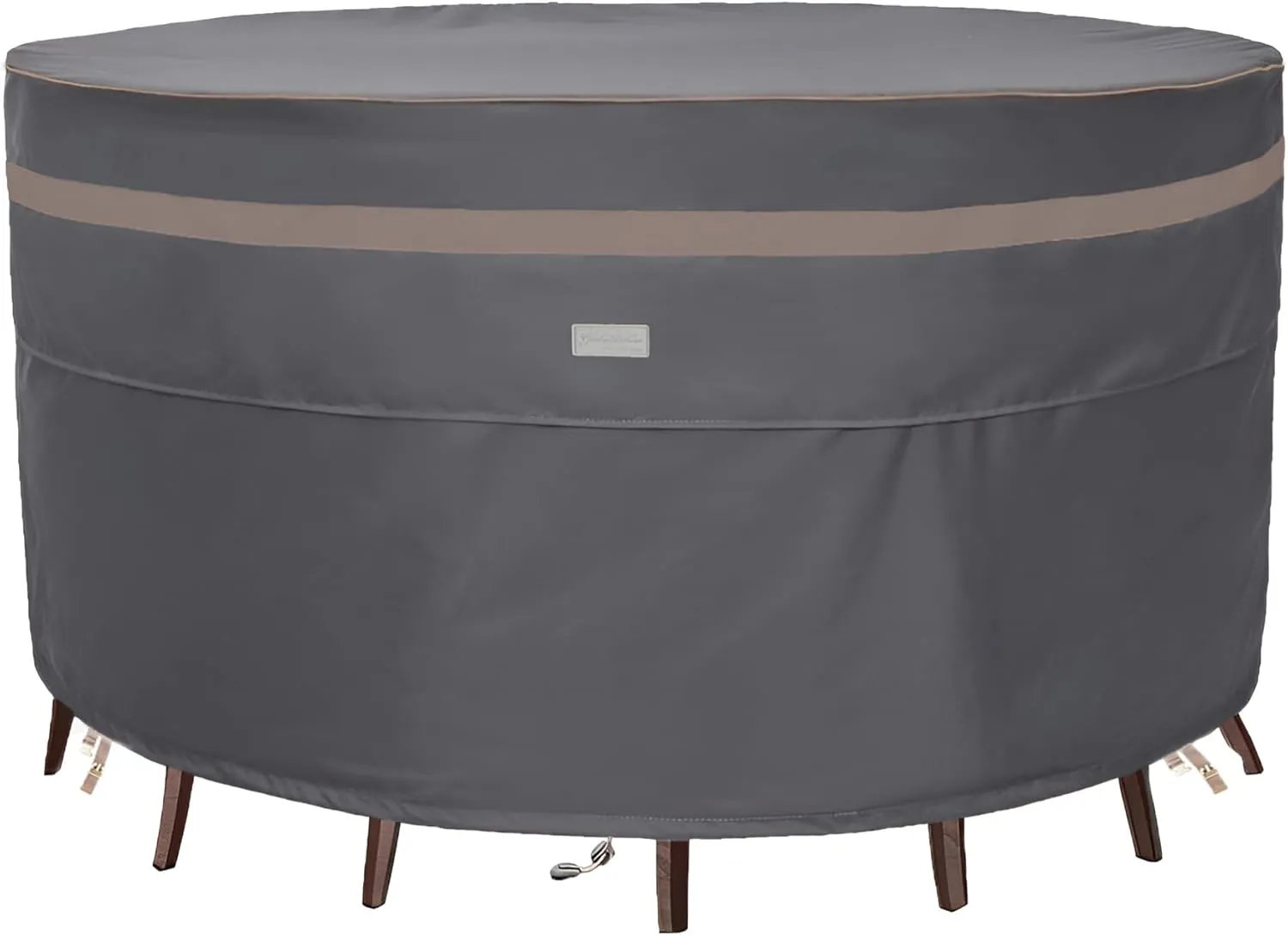 Heavy Duty Waterproof Patio Furniture Covers,Fade Resistant Round Outdoor Table Covers Medium Round 62"Diax28"H Dark Grey