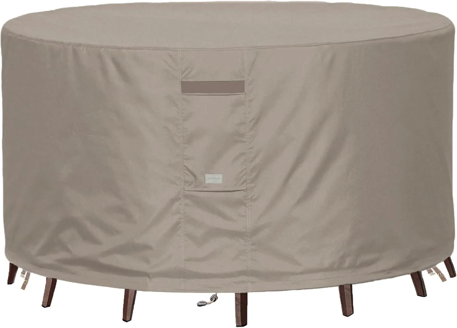 Heavy Duty Waterproof Patio Furniture Covers,Fade Resistant Round Outdoor Table Covers Round 48" Diax28 H Beige