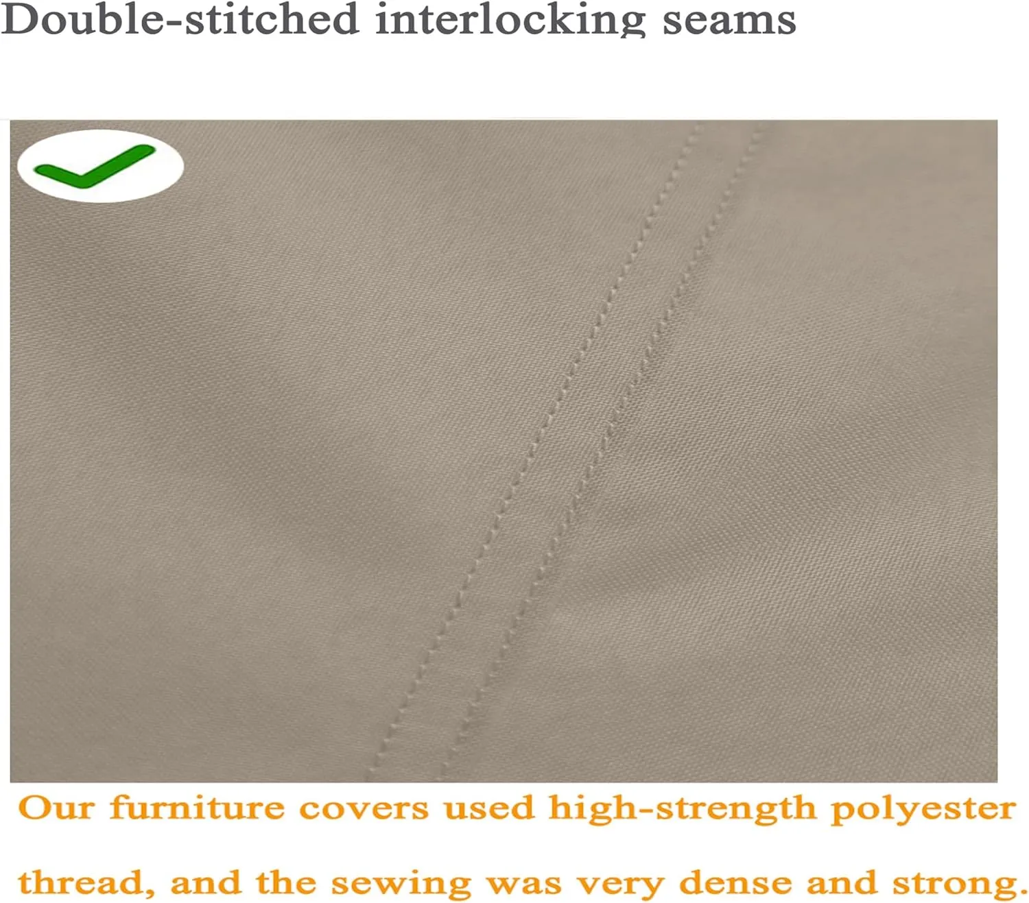 Heavy Duty Waterproof Patio Furniture Covers,Fade Resistant Round Outdoor Table Covers Round 48" Diax28 H Beige
