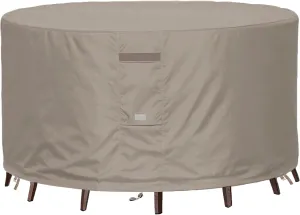 Heavy Duty Waterproof Patio Furniture Covers,Fade Resistant Round Outdoor Table Covers Round 48" Diax28 H Beige