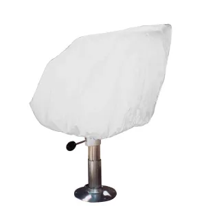 Helm/Bucket/Fixed Back Boat Seat Cover - Vinyl White