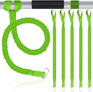 HESTYA 6 Pieces Kayak Paddle Leash Stretchable Paddle Rope Nylon Adjustable Kayak Coiled Rod Leash Lanyard Kayak Traction Rope for Kayak Canoe SUP Paddles Surfboard Fishing Poles Rods Accessories