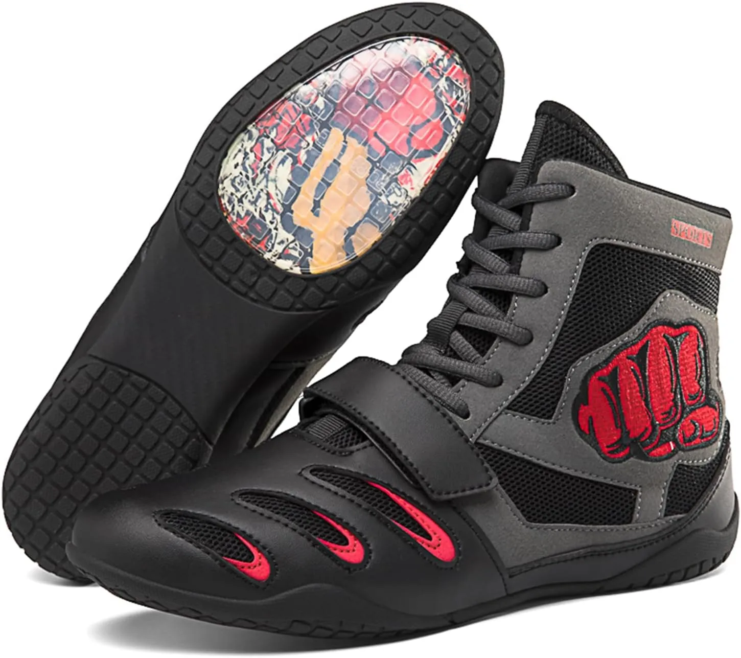 High Top Wrestling Shoes Boxing Shoes for Kids, Boys, Girls, Teenager