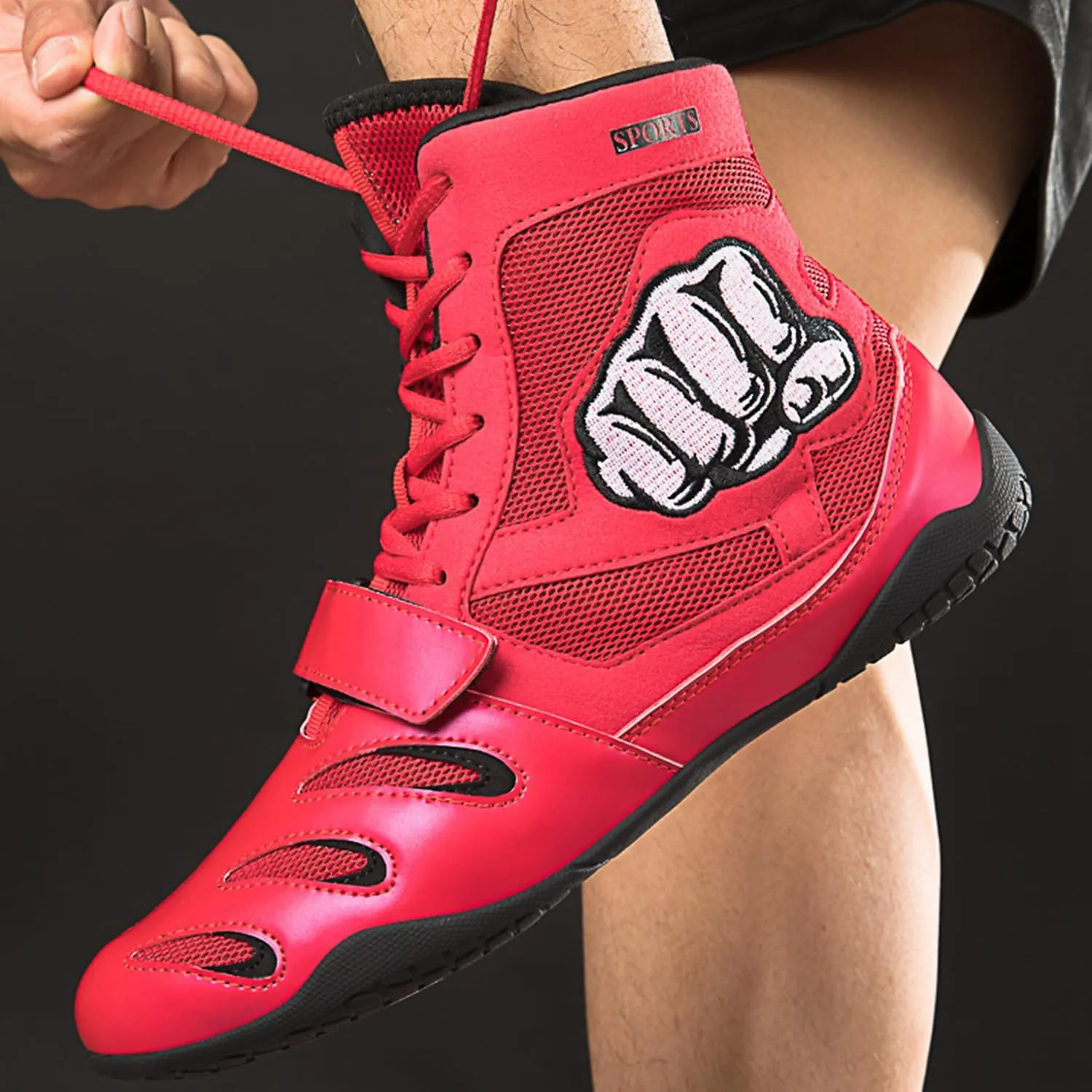 High Top Wrestling Shoes Boxing Shoes for Kids, Boys, Girls, Teenager