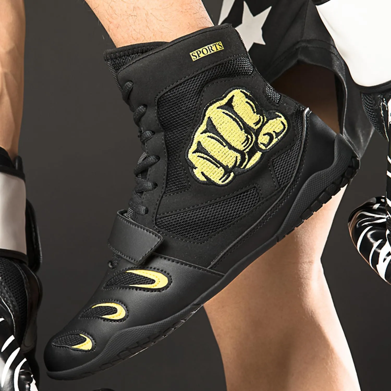 High Top Wrestling Shoes Boxing Shoes for Kids, Boys, Girls, Teenager