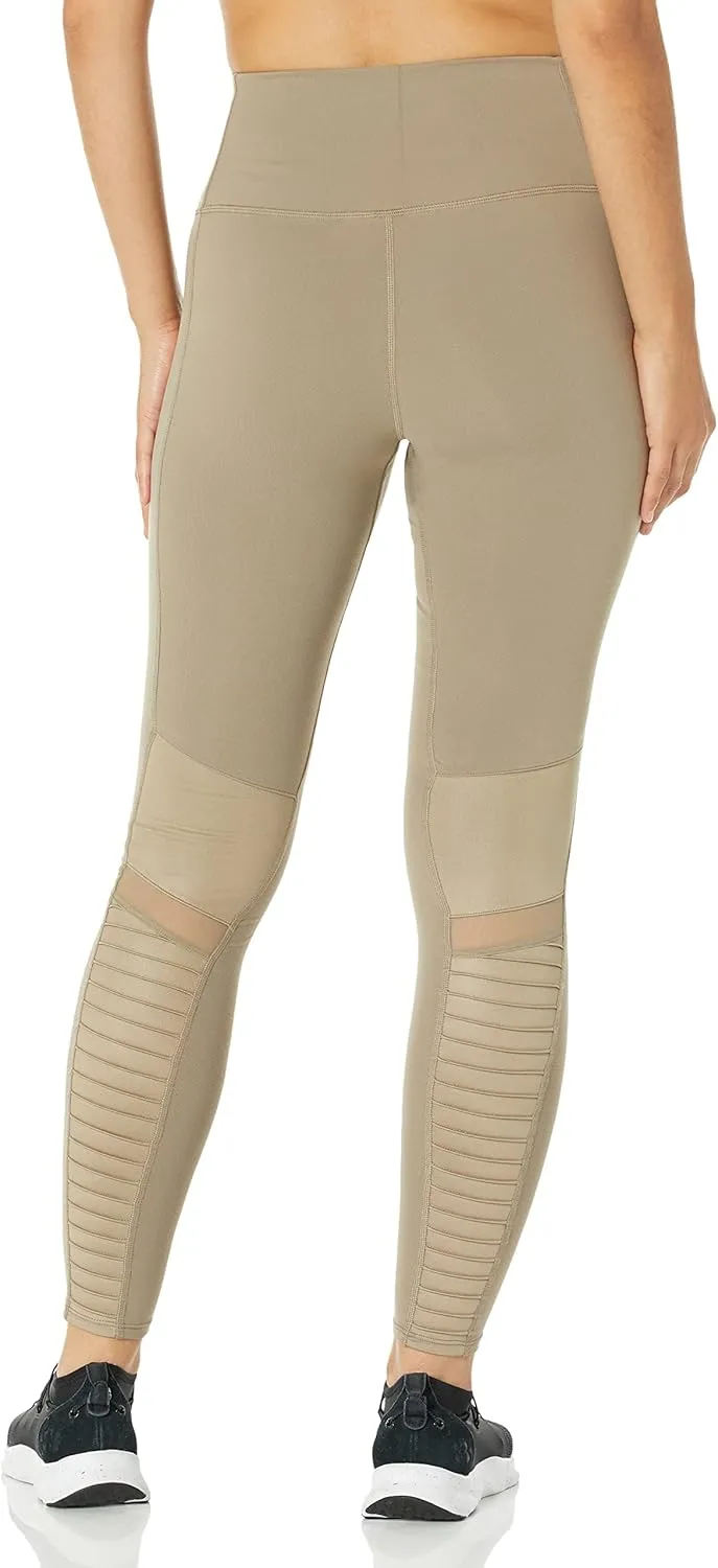 High-Waist Moto Legging - Gravel/Gravel Glossy