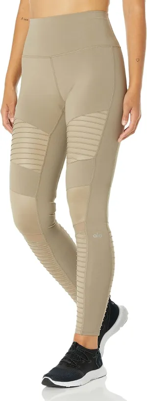 High-Waist Moto Legging - Gravel/Gravel Glossy