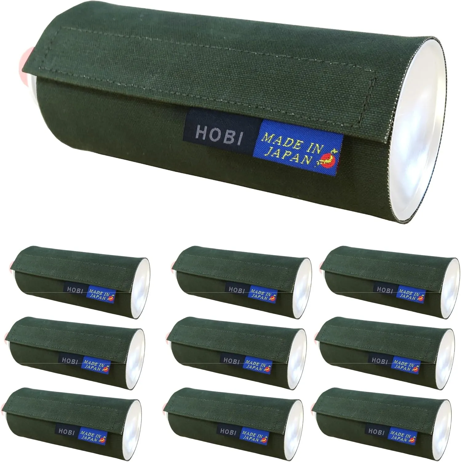 HOBI (Made in Japan The Rugged Gas Can Cover (for CB Cans) [Set of 10] Premium Canvas Narrow [Rugged and Tough] CB Can Cover Cassette Cylinder, Gas Cylinder, Protection, Commercial Use, Construction,