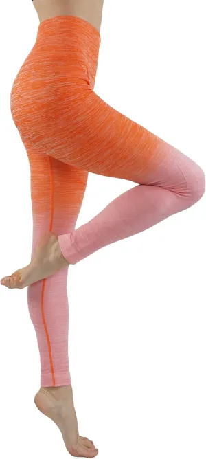 Homma Stretch Moisture Whicking Women's Ombre Yoga Pants Running Workout Leggings
