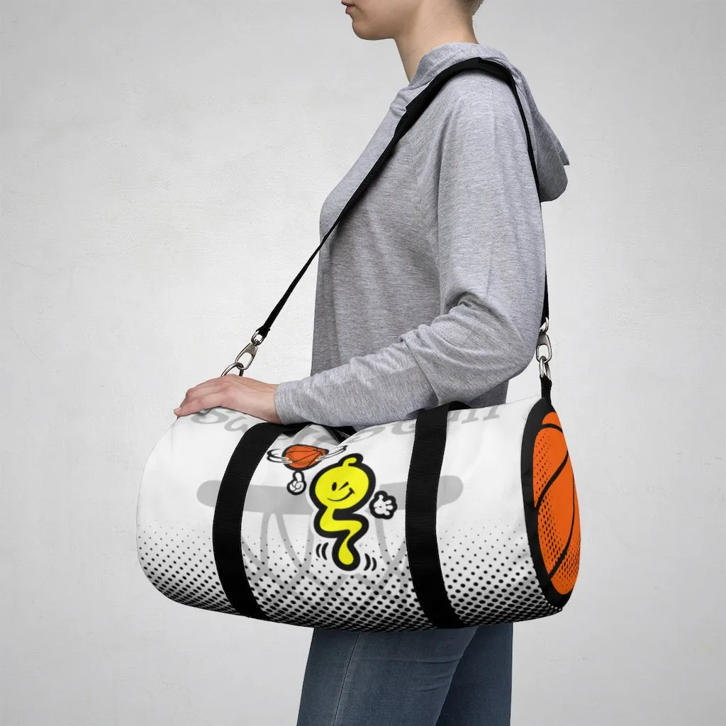 HOOPGASM-WHITE Duffel Bag