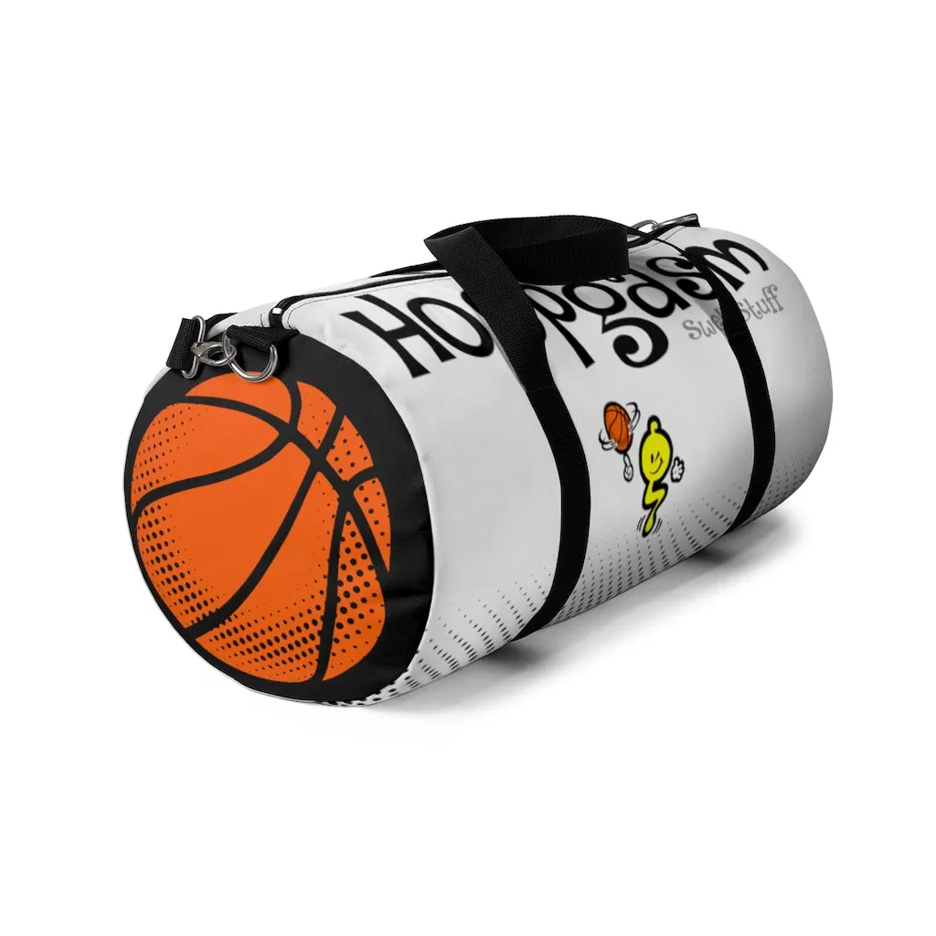 HOOPGASM-WHITE Duffel Bag