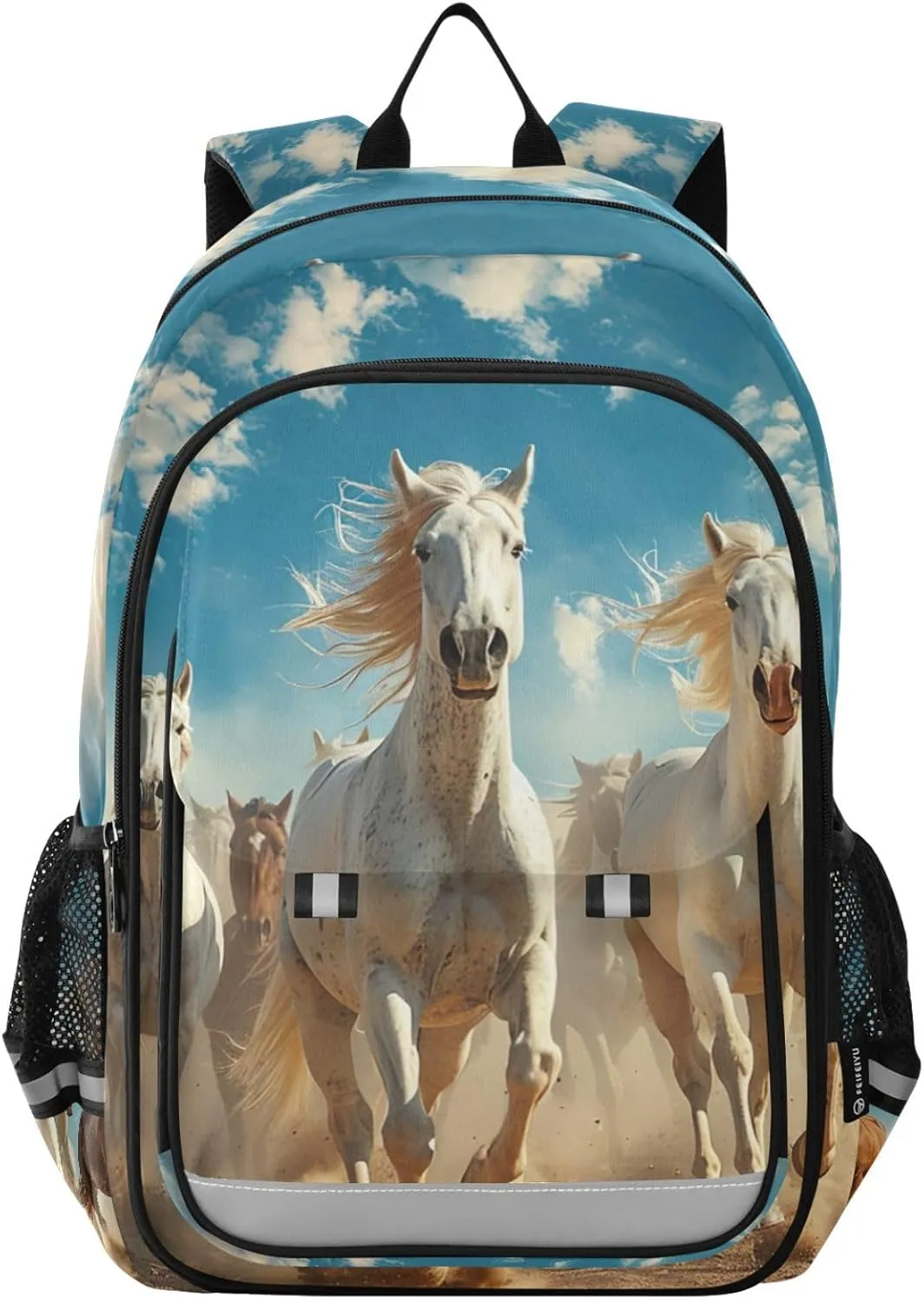 Horses Print Backpack for Boys Middle-School Elementary Bookbags 20325141