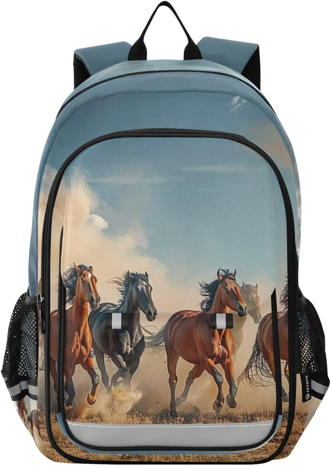 Horses Print Backpack for Boys Middle-School Elementary Bookbags 20325142