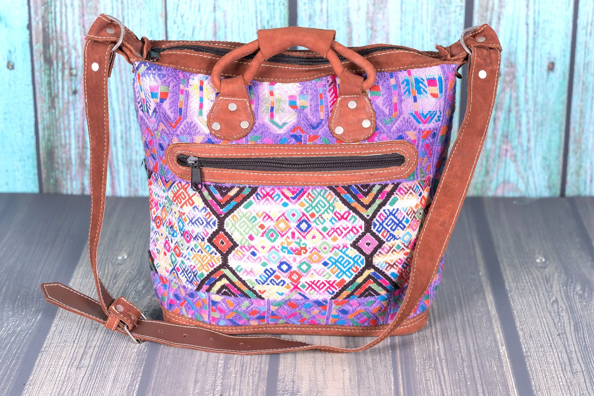 Huipil Day Bag Purse Diaper Bag (medium) Water colors