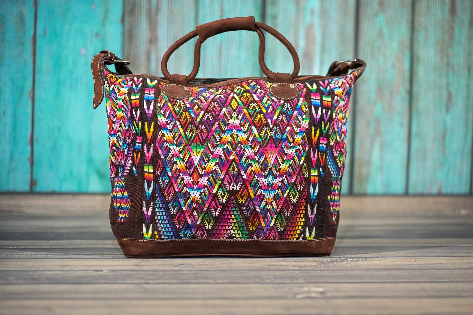 Huipil Overnighter Tote Bag Cross Body Purse Diaper Bag Montagne